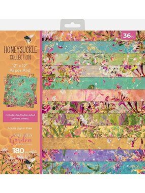 Natures Garden Honeysuckle 12 x 12 Paper Pad Crafters Companion Double Sided
